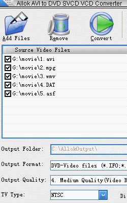 Allok AVI to DVD SVCD VCD Converter 3.9.1117