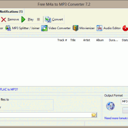 Free M4a to MP3 Converter 7.2