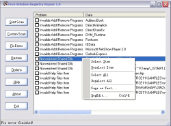Free Window Registry Repair 2.0