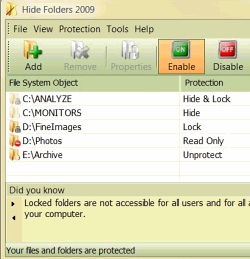 Hide Folders 2009 3.2