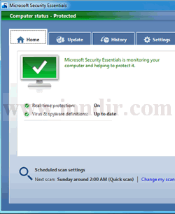 Microsoft Security Essentials 1.0.2498.0