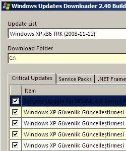 Windows Updates Downloader 2.50 Build 1000